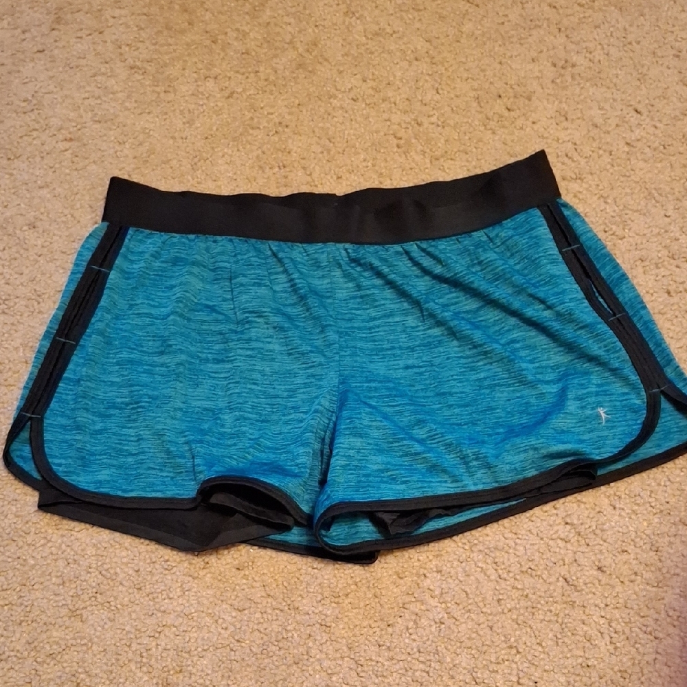 Danskin Athletic Shorts Blue and Black Performance
